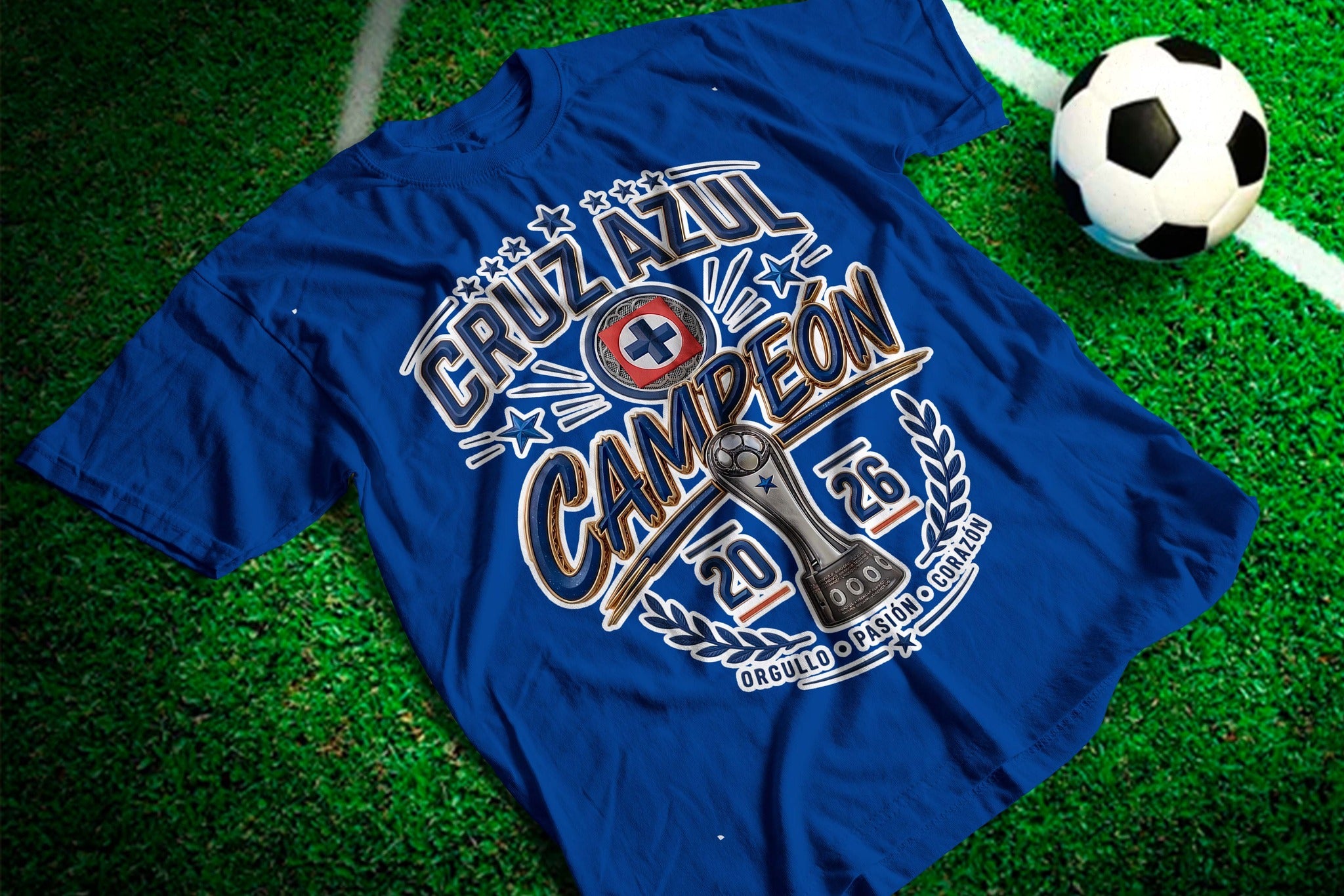 t shirt cruz azul campeon